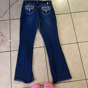 Silver diva rhinestone size 17 boot cut